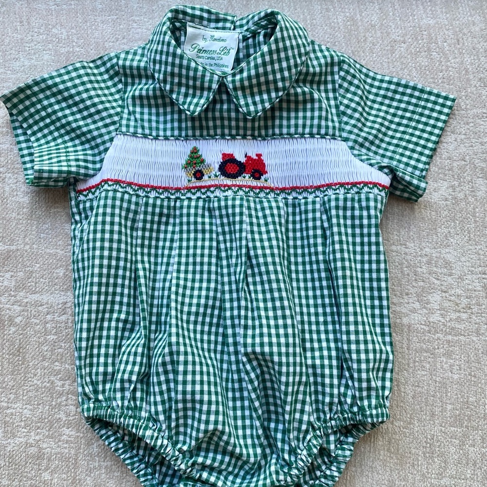 6 months Smocked Christmas John John